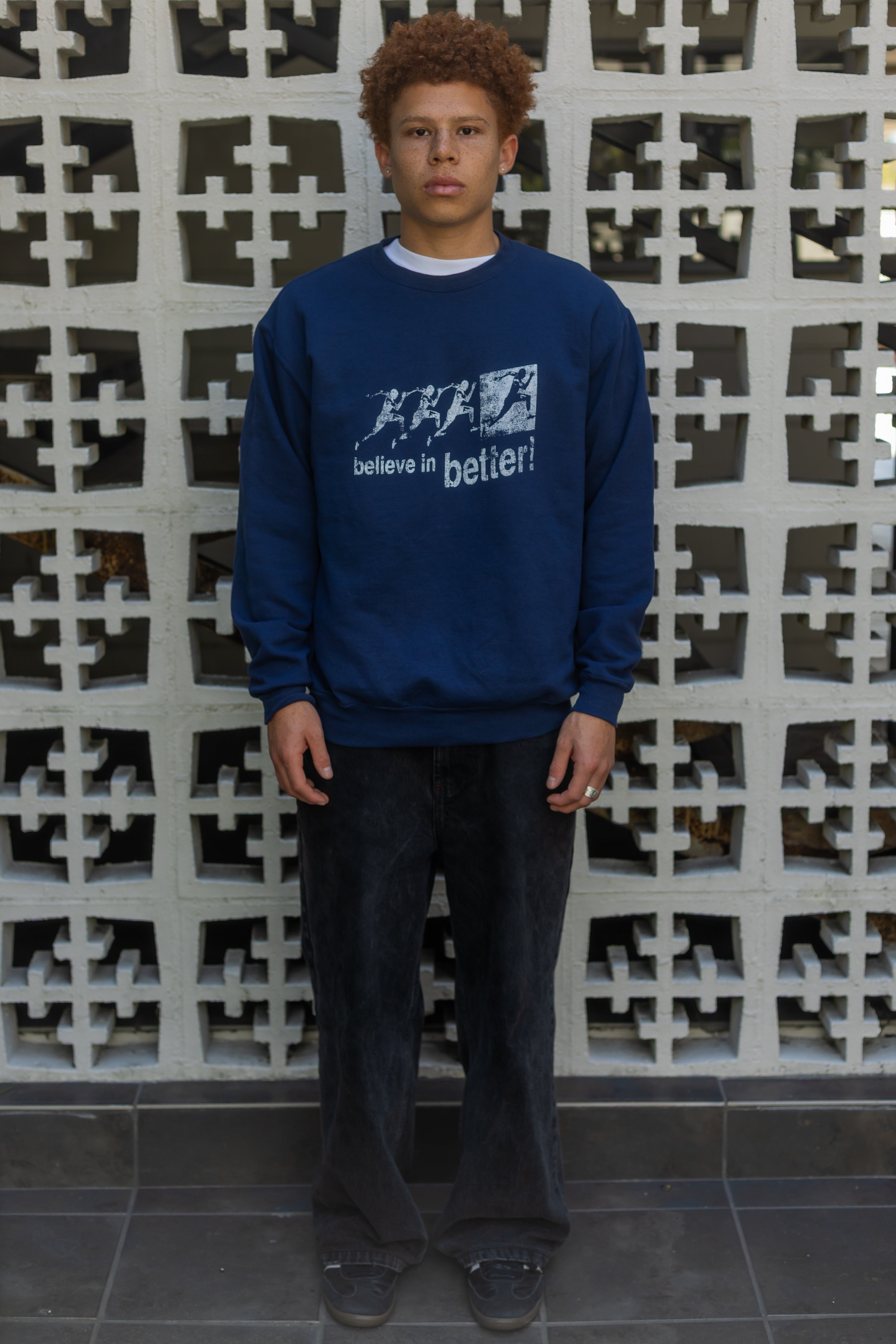 believe in better! crewneck